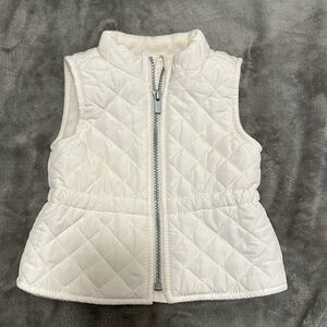 White Old Navy Puffer Vest Size 6-12m